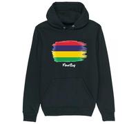 Corporate Togs Mauritius Mauritian Flag Graphic Printed Hoodie - Regular Fit Hoodie, Pullover Design, Hooded Neckline, Long Sleeves Hoodie | Unisex Appeal Black