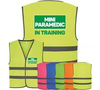 Corporate Togs Mini Paramedic in Training Vest, Trainee Kid’s Hi-Vis Vest for Safety, Sleeveless, Reflective Trim, Hook & Loop Closure, Large Size | Safety Vests