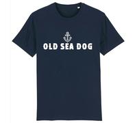 Corporate Togs Old SEA Dog - Sailing Boating Yachting Crew Captain Skipper Nautical T-Shirt, Medium Blue