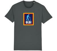 Corporate Togs OLDI Men's Funny T-Shirt - Round Neck Printed Shirt - 100% Cotton Tee - Humorous Birthday Gifts | Unisex Apparels Gray