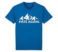 Corporate Togs Piste Again - Apres Ski Skier Skiing Snowboarding Ski Holiday T-Shirt, Medium, Royal Blue