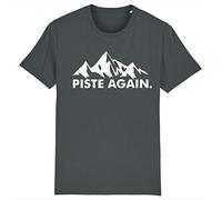 Corporate Togs Piste Again - Apres Ski Skier Skiing Snowboarding Ski Holiday T-Shirt, XX-Large, Grey