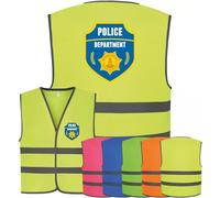Corporate Togs Police Officer Printed Vest, Children's Visibility Safety Vest, Sleeveless, Reflective Trims, Hook & Loop Fastening, Small to Large Size | Emergency Hi-Vis Vests