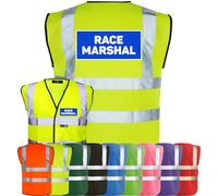 Corporate Togs RACE MARSHAL Motorsport Printed Vest - High Visibility Safety Vest Waistcoat, Fastening, Health & Safety Compliant Waistcoat | Protective Safety Wear
