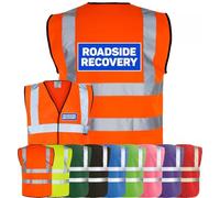 Corporate Togs RECOVERY DRIVER Printed Vest, Hi-Vis Vest, Sleeveless, 2 Hi-Vis Strips, Fully EN471 Health & Safety Compliant Gear, Small-3XL | Safety Vests