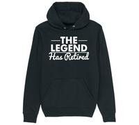 Corporate Togs Retirement Hoodie, “The Legend Has Retired” Hoodie, Unisex Hoodie, Retirement Gifts, Long Sleeve Hoodie, Machine Washable, S-XXL | Unisex Apparel Black