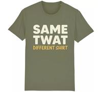 Corporate Togs Same Tw*t Different Shirt Funny T-Shirt - Rude Gift Idea, Regular Fit T-Shirt, Short Sleeve, 100% Cotton, Round Neck T-Shirt, S-2XL | for Men & Women Olive Green