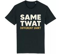 Corporate Togs Same Tw*t Different Shirt Funny T-Shirt - Rude Gift Idea, Regular Fit T-Shirt, Short Sleeve, 100% Cotton, Round Neck T-Shirt, S-2XL | for Men & Women Black
