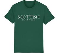 Corporate Togs Scottish Not British T-Shirt - Scotland Independence SNP Sturgeon IndyRef2 Yes, X-Large, Bottle Green