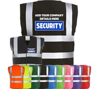 Corporate Togs SECURITY Personalised Hi-Visibility Safety Vest - Security Hi Vis Vest, Printed High-Visibility Tabard, EN IS0 20471 Class 2 Compliant | Safety Apparel