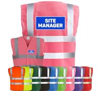 Corporate Togs SITE MANAGER Printed Vest - High Visibility Waistcoat, Safety Vest Tabard, Fastening and Fully EN471 | Personal Protective Equipment & Safety Vests