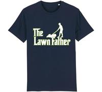 Corporate Togs The Lawn Father Gardening Funny T-Shirt - Gardener Groundsman Printed T-Shirt, 100% Cotton, Regular Fit, Round Neck T-Shirt | Apparel for Men & Women Navy Blue