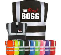 Corporate Togs THE REAL BOSS Hi-Visibility Safety Vest with 2 Band & Brace Reflective Strips, Fully EN471 Health & Safety Compliant Vest | Safety Apparel & Protective Safety Wear