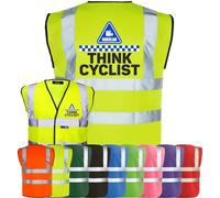 Corporate Togs THINK CYCLIST RIDERCAM Hi-Vis Waistcoat - BIKER RIDER High Visibility Safety Vest, Fastening and Fully EN471 | Personal Protective Equipment & Safety Vests