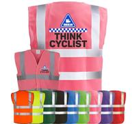 Corporate Togs THINK CYCLIST RIDERCAM Hi-Vis Waistcoat - BIKER RIDER High Visibility Safety Vest, Fastening and Fully EN471 | Personal Protective Equipment & Safety Vests