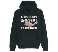 Corporate Togs This Is My Seal Of Approval Funny Hoodie - Pun Joke Novelty Gift Idea, Long Sleeved, 80% Cotton 20% Polyester, Graphic Printed Hoodie, Small-2XL | Unisex Hoodie Black