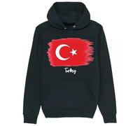 Corporate Togs Turkey Turkish Flag Nationality Support Country Hoodie - Graphic Printed Hoodie, Pullover, Regular Fit, Long Sleeves Hoodie | For Men and Women Black