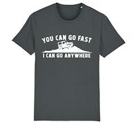 Corporate Togs You Can Go Fast - I Can Go Anywhere 4x4 Land Off Roader Rover Driver 4x4 T-Shirt, Large, Grey