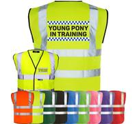 Corporate Togs YOUNG PONY IN TRAINING Equine Hi-Vis Vest - Equestrian Horse Safety Vest Tabard, Fastening, Health & Safety Compliant | Safety Apparel