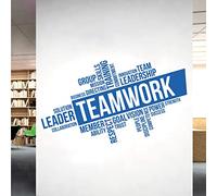 Corporate Wall Art Sticker - Teamwork, Leadership, Training, Skills Goal, Respect... - Company Office, Conference Room [Large] [Marina]