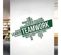 Corporate Wall Art Sticker - Teamwork, Leadership, Training, Skills Goal, Respect... - Company Office, Conference Room [XXLarge] [Forest]