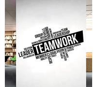 Corporate Wall Art Sticker - Teamwork, Leadership, Training, Skills Goal, Respect... - Company Office, Conference Room [XLarge] [Black]