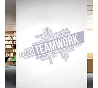 Corporate Wall Art Sticker - Teamwork, Leadership, Training, Skills Goal, Respect... - Company Office, Conference Room [XLarge] [Light Grey]