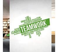 Corporate Wall Art Sticker - Teamwork, Leadership, Training, Skills Goal, Respect... - Company Office, Conference Room [Large] [Grass]