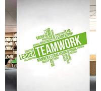 Corporate Wall Art Sticker - Teamwork, Leadership, Training, Skills Goal, Respect... - Company Office, Conference Room [XXLarge] [Lime]