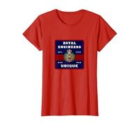 Corps of Royal Engineers Regiment Items T-Shirt, Women, Red, Small