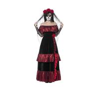Corpse Bride Costume Ladies Day Of The Dead Halloween Fancy Dress Adults
