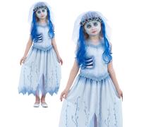 Corpse Bride Emily Girls Costume Halloween Kids Fancy Dress Outfit