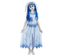 Corpse Bride Girl's Emily Costume Set in Blue | Size: 7-9 Years Corpse Bride Blue 7-9 Years