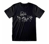 Corpse Bride Unisex Adult Tim Burtons Skeleton T-Shirt (XXL) (Black)