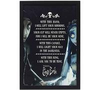 Corpse Bride With This Hand Framed Wood Wall Decor - Corpse Bride Wall Art for Movie Room or Halloween Decor