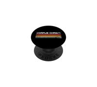 Corpus Christi Texas Retro Stripes Vintage City Design PopSockets Adhesive PopGrip