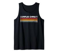 Corpus Christi Texas Retro Stripes Vintage City Design Tank Top