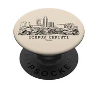 Corpus Christi Texas Vintage Retro Travel Souvenir PopSockets Adhesive PopGrip