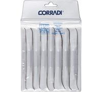 Corradii Corrugated File Set, 8 Pieces, Swiss Cut 0, 150 mm, 19505752 - Suitable for Coarse Precision Machining of Hard-to-Reach Areas