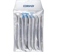 Corradii Corrugated File Set, 8 Pieces, Swiss Cut 0, 190 mm, 19506702 - Suitable for Coarse Precision Machining of Hard-to-Reach Areas