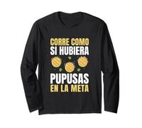 Corre Como Si Hubiera Pupusas En La Meta Runner Spanish Long Sleeve T-Shirt