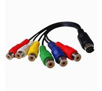 Correa 1 Piece 10 Pin S-Video to Female RGB 6 10 Pin Din S-Video Male Component Cable 30cm PVC+Metal for PC HDTV RGB Component Cable 30cm