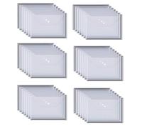 Correa 50PCS Transparent Waterproof Envelope Folder with Buttons A4 Size Thickened Plastic Material for School Office