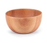 Correa Natural Handmade Solid Wooden Bowl, Round Dining Room Bowl, Premium Wooden Kitchen Utensils 10x6cm