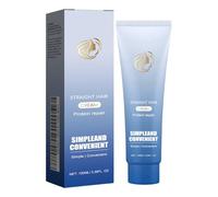 Correction Hair Straightening Cream, Straight Hair Cream, Frizz Control Ha-ir Balm, Smoothing Formula, Easy Application, 100g, for Daily Frizz Control and Smoothing Before Work or School