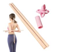 Correction Stick - Body Alignment, 80 Centimeter Length Training Staff, Muscle Stretching Pilates Apparatus, Solid Timber Material Workout Prop | Flexibility Wand For Runners & Gymnasts