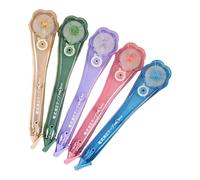Correction Tape - 5 Pieces Smooth Corrector Tape | Flower Shape Quiet Stationery For Students Teachers Writers Journalists Artists Accountants Homework Journaling Crafting Home Office