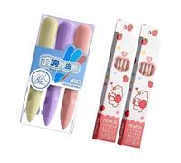 Correction Tools Including 3 Hole Pattern Erasers 20 Pencils for Smudges Freely Writing Classroom Approve Large Hole Design Eraser Pencils