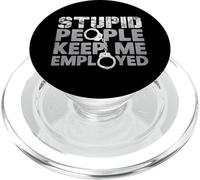 Correctional Officer - Stupid People Keep Me On Toes PopSockets PopGrip for MagSafe