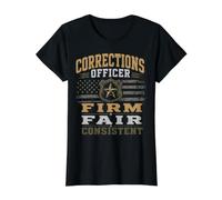Corrections Officer Firm Fair Consistent Retro Correctional Value Graphic T-Shirt